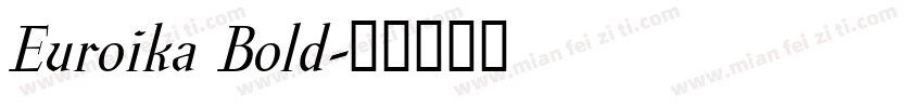 Euroika Bold字体转换